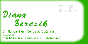 diana bercsik business card